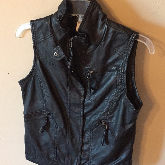 Dots Jackets & Blazers - Faux black vest